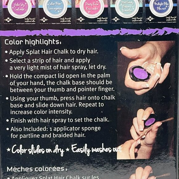 2x SPLAT - Violet Sky -Hair Chalk, - Picture 11 of 11